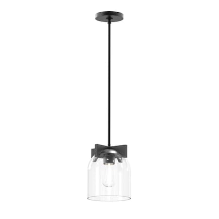 Maxim Lighting Scoop 1-Light Pendant/Flush Mount, Black 21230CLBK